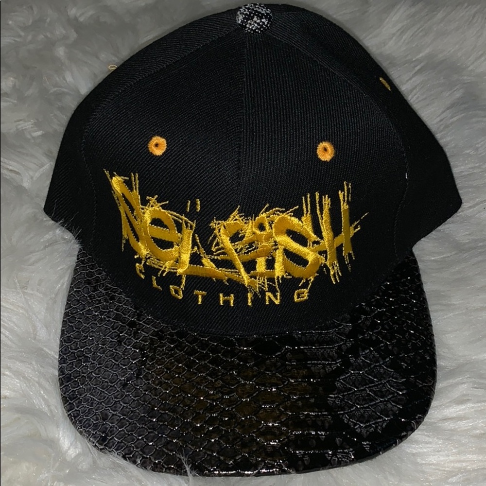 Selfish snake skin bill snap back